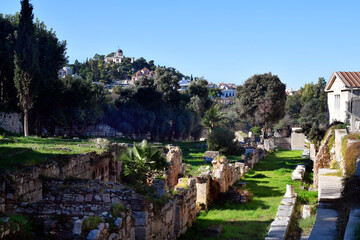 Greece, Athens, Roman Ruins
