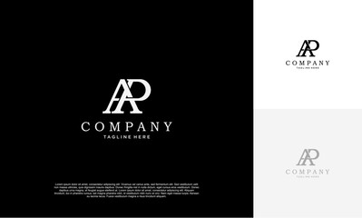 AP or PA initials logo design initial letter logo creative luxury logo template