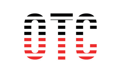 OTC three initial letter iconic line negative space minimal logo design vector template. monogram, abstract, wordmark, business, typography, minimalist, brand, company, flat, modern, unique, simple