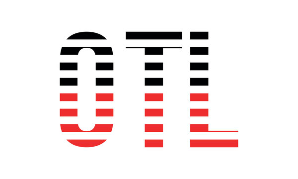 OTL three initial letter iconic line negative space minimal logo design vector template. monogram, abstract, wordmark, business, typography, minimalist, brand, company, flat, modern, unique, simple