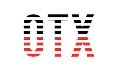 OTX three initial letter iconic line negative space minimal logo design vector template. monogram, abstract, wordmark, business, typography, minimalist, brand, company, flat, modern, unique, simple