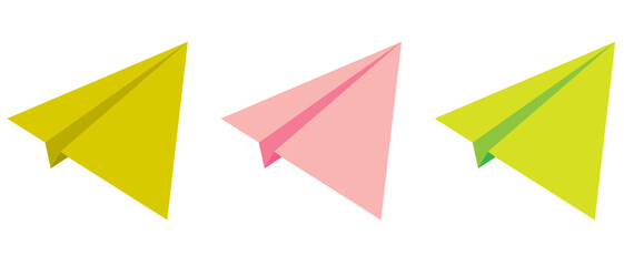 Paper plane origami isolated on a white background