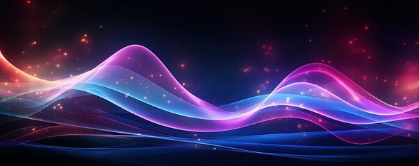 abstract futuristic background with gold PINK blue glowing neon moving high speed wave lines and bokeh lights. Data transfer concept Fantastic wallpaper