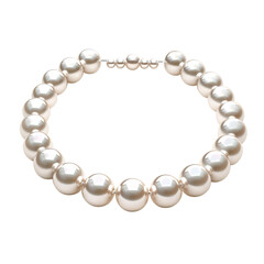 Obraz premium String of pearls isolated on transparent background