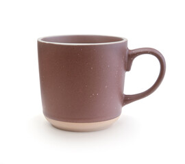 Ceramic mug isolated on white.