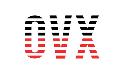 OVX three initial letter iconic line negative space minimal logo design vector template. monogram, abstract, wordmark, business, typography, minimalist, brand, company, flat, modern, unique, simple