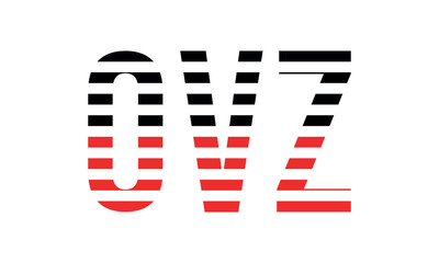 OVZ three initial letter iconic line negative space minimal logo design vector template. monogram, abstract, wordmark, business, typography, minimalist, brand, company, flat, modern, unique, simple