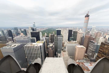 Fotobehang New York View of manhattan skyscrapers and central park from roof  © Pavel Losevsky