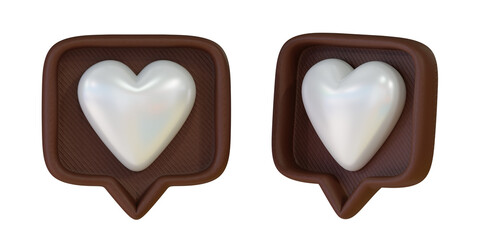 amei notificação 3d de chocolate para páscoa, elemento 3d