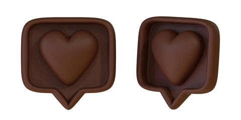 amei notificação 3d de chocolate para páscoa, elemento 3d