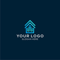 simple house building logo