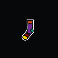 Original vector illustration. The icon of warm winter socks.