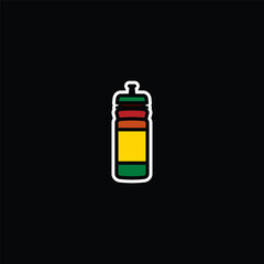 Original vector illustration. The icon of a sports water bottle.