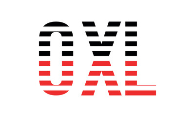 OXL three initial letter iconic line negative space minimal logo design vector template. monogram, abstract, wordmark, business, typography, minimalist, brand, company, flat, modern, unique, simple