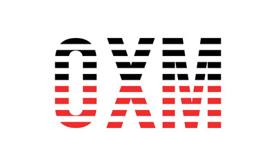 OXM three initial letter iconic line negative space minimal logo design vector template. monogram, abstract, wordmark, business, typography, minimalist, brand, company, flat, modern, unique, simple