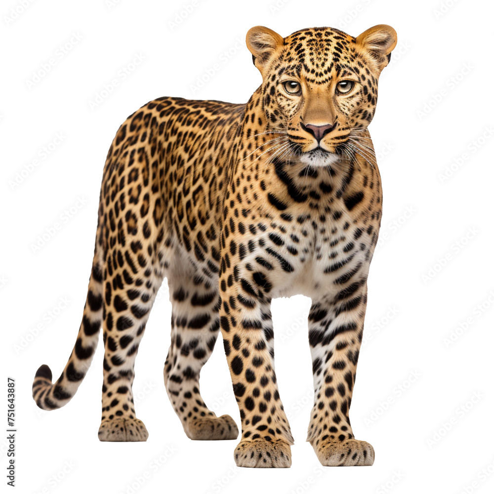 Aufkleber a leopard isolated on transparent background