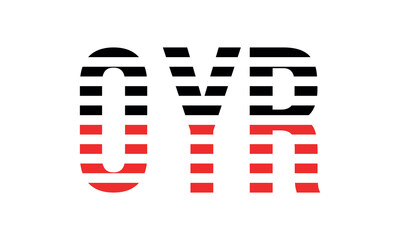 OYR three initial letter iconic line negative space minimal logo design vector template. monogram, abstract, wordmark, business, typography, minimalist, brand, company, flat, modern, unique, simple