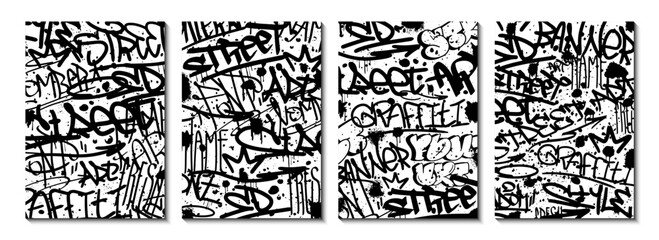 Graffiti vector background. - 751644467