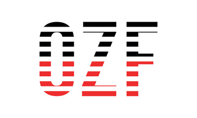 OZF three initial letter iconic line negative space minimal logo design vector template. monogram, abstract, wordmark, business, typography, minimalist, brand, company, flat, modern, unique, simple