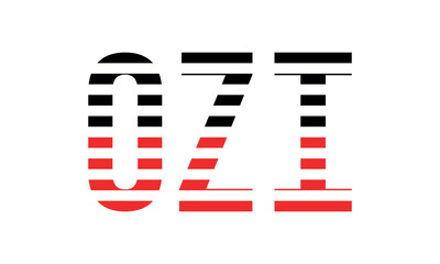OZI three initial letter iconic line negative space minimal logo design vector template. monogram, abstract, wordmark, business, typography, minimalist, brand, company, flat, modern, unique, simple