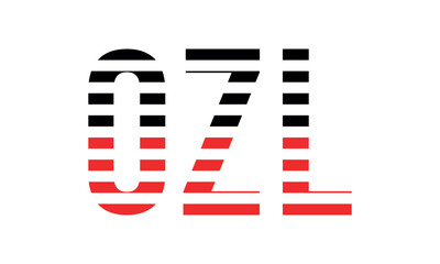 OZL three initial letter iconic line negative space minimal logo design vector template. monogram, abstract, wordmark, business, typography, minimalist, brand, company, flat, modern, unique, simple