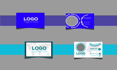 Vector business card design template.