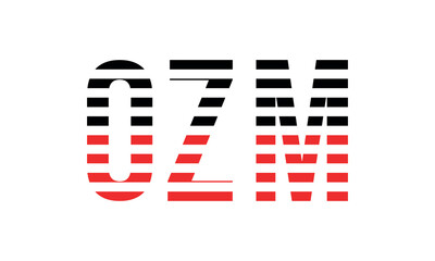 OZM three initial letter iconic line negative space minimal logo design vector template. monogram, abstract, wordmark, business, typography, minimalist, brand, company, flat, modern, unique, simple
