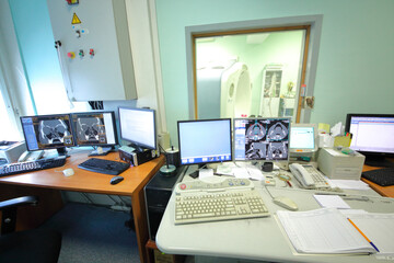  Interior of X-ray control office in multidisciplinary clinic 