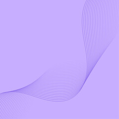 Abstract background with waves. Vector banner with lines. Background for music album, poster, card, advertisement. Geometric element for design. Purple gradient. Ocean, water