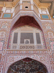 Amber Amer fort palace and Nahargarh Fort in Jaipur, India 