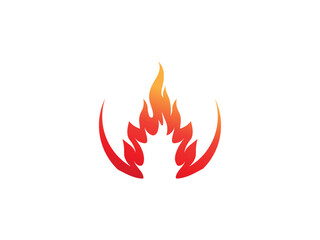 fire logo icon design template elements. Fire flame vector icons