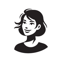 Silhouette of Smiling Person - Projecting Confidence with a Confident Smile - Illustration of Smiling Expression - Vector of Smiling Expression
