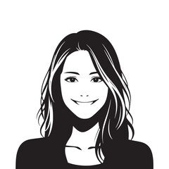 Silhouette of Smiling Person - Conveying Positivity Through a Warm Smile - Smiling Illustration - Smiling Expression Vector
