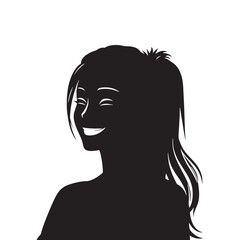 Silhouette of Smiling Person - Spreading Cheer with a Contagious Smile - Illustration of Smiling Expression - Vector of Smiling Expression
