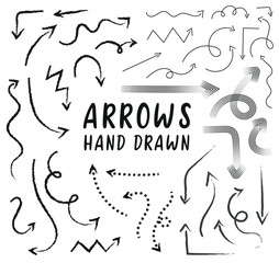 creative and editable hand drawn arrow set
