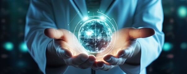 Hand choose healthcare medical icon. Health insurance health concept. access to serve welfare health and copy space