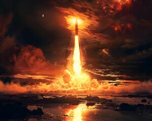 A time capsule from the future arrives on Earth warning of an impending cosmic catastrophe - obrazy, fototapety, plakaty