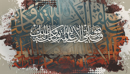 Calligraphy. A work of art."And my guidance cannot come except from god, in Him I trust "