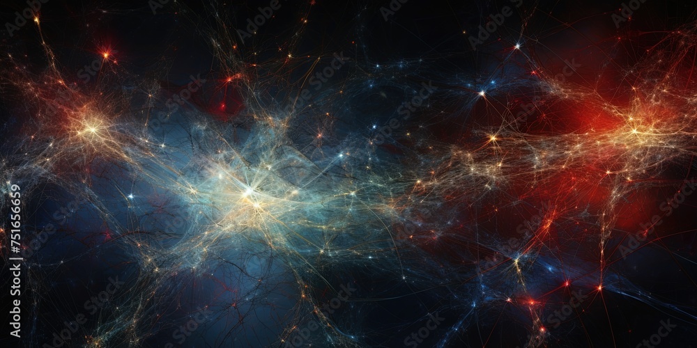 Aufkleber a dazzling display of light and color bursts forth, resembling a glorious fireworks show exploding w