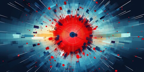 Arrow in middle of target, Generative AI illustration