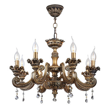 Vintage Chandelier, transparent background, isolated image, generative AI
