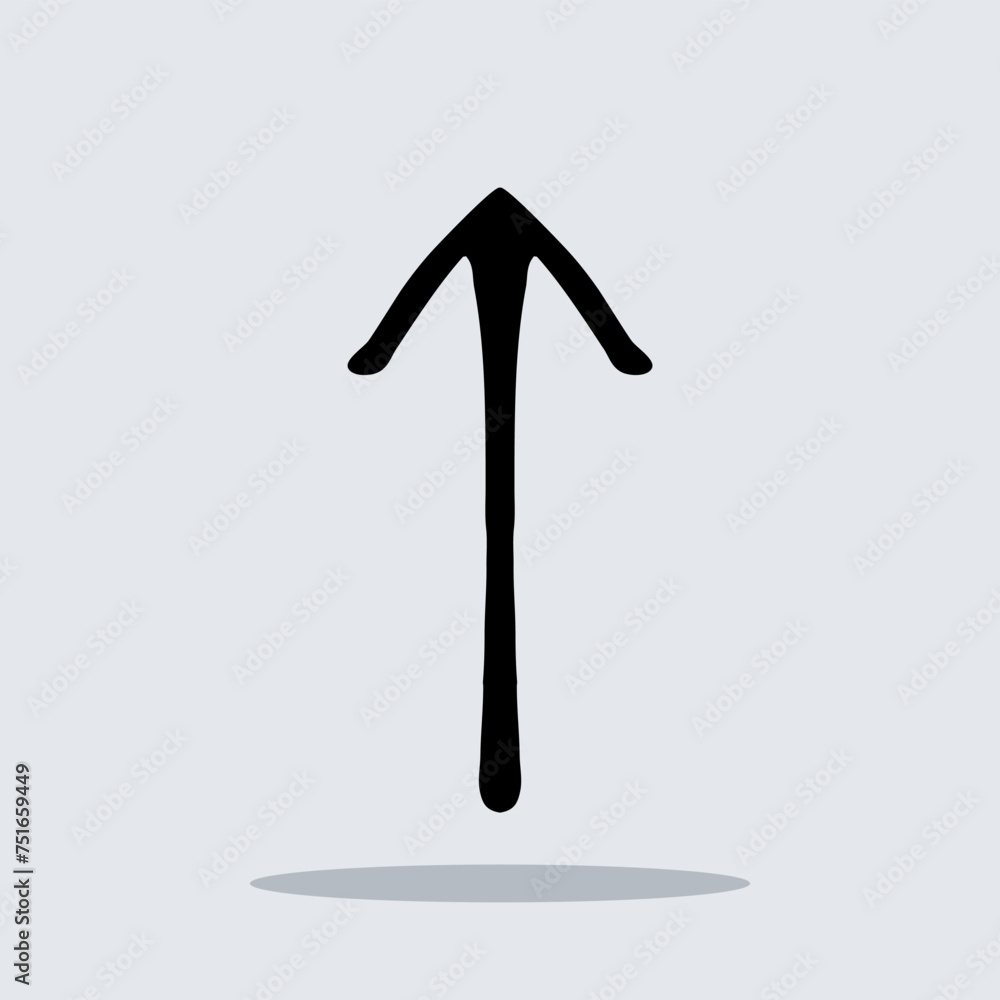 Poster up arrow icon vector. scroll up icon sign symbol vector. move up vector icon illustration isolated o