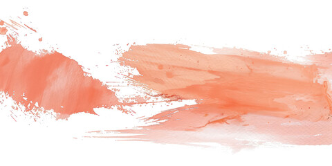 Rose pink ink brush stroke, Gold brush splashes isolated on transparent png.	