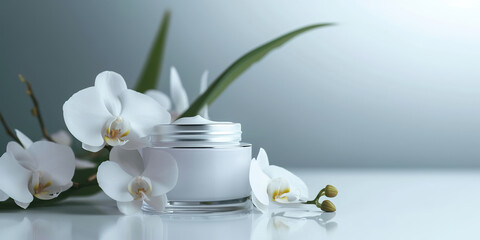 Ad template for skin care product jar mockup