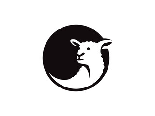 sheep logo icon design vector