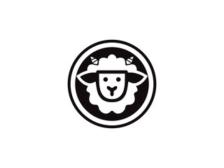 sheep logo icon design vector