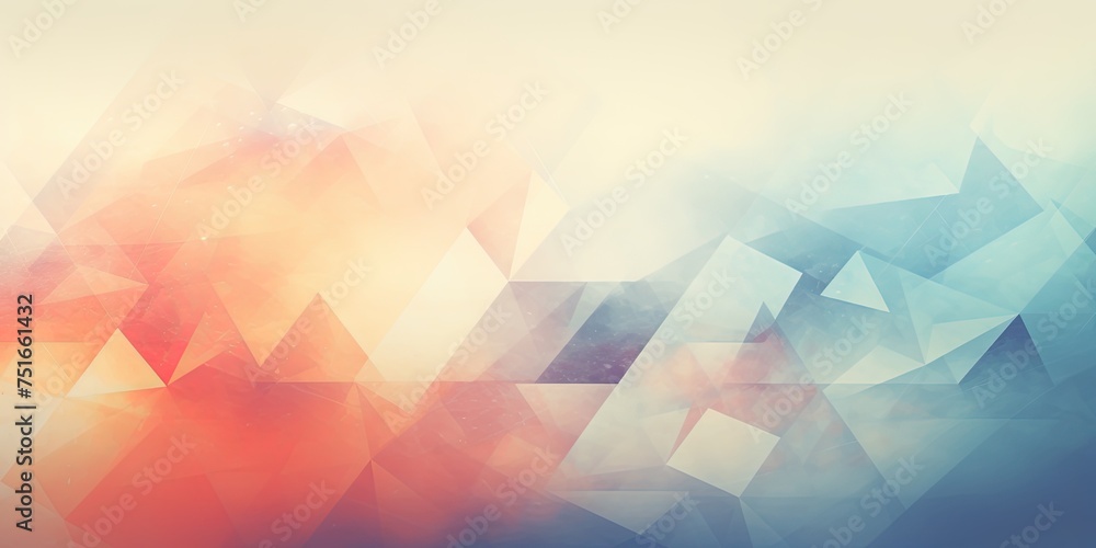 Aufkleber triangle based soft color abstract background. composition of triangles with an artistic feel. squar
