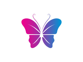 Vector butterfly abstract logo colorful
