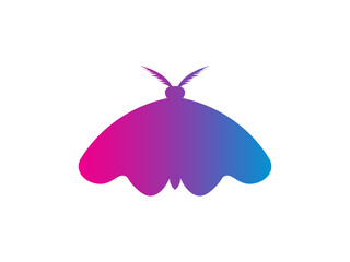 Vector butterfly abstract logo colorful