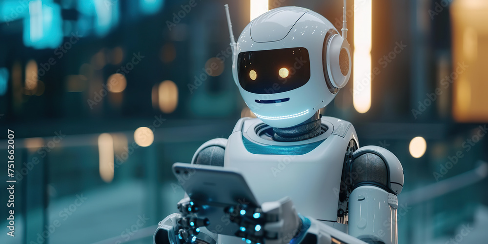 Poster ai chatbots working and chatting in smartphone